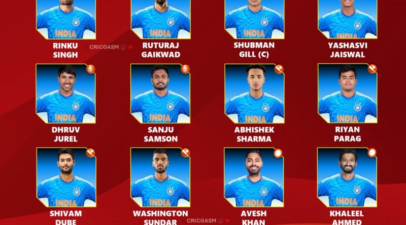 India vs Zimbabwe 2024 Official T20 Squad and Players List