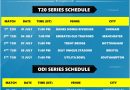 India vs England 2026 Series Full T20 and ODI Schedule Announced by BCCI